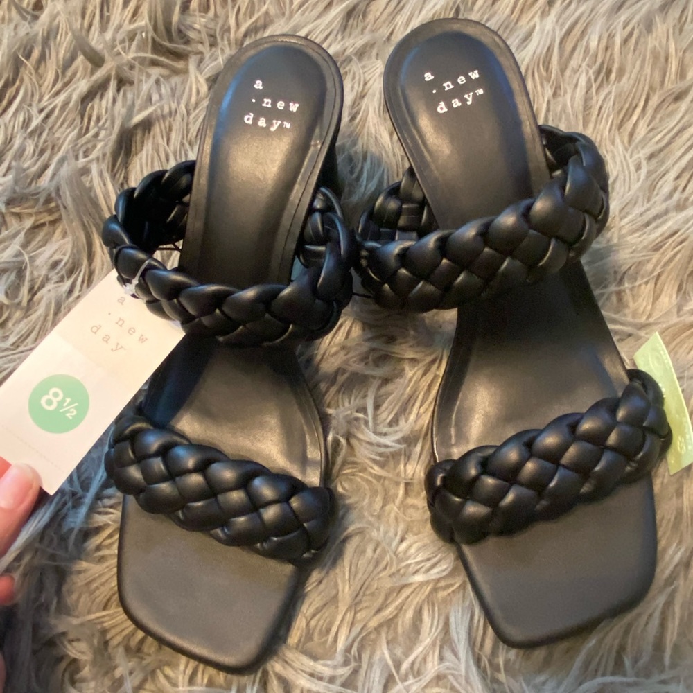 Womens A New Day Basil Heel- Black- 8.5